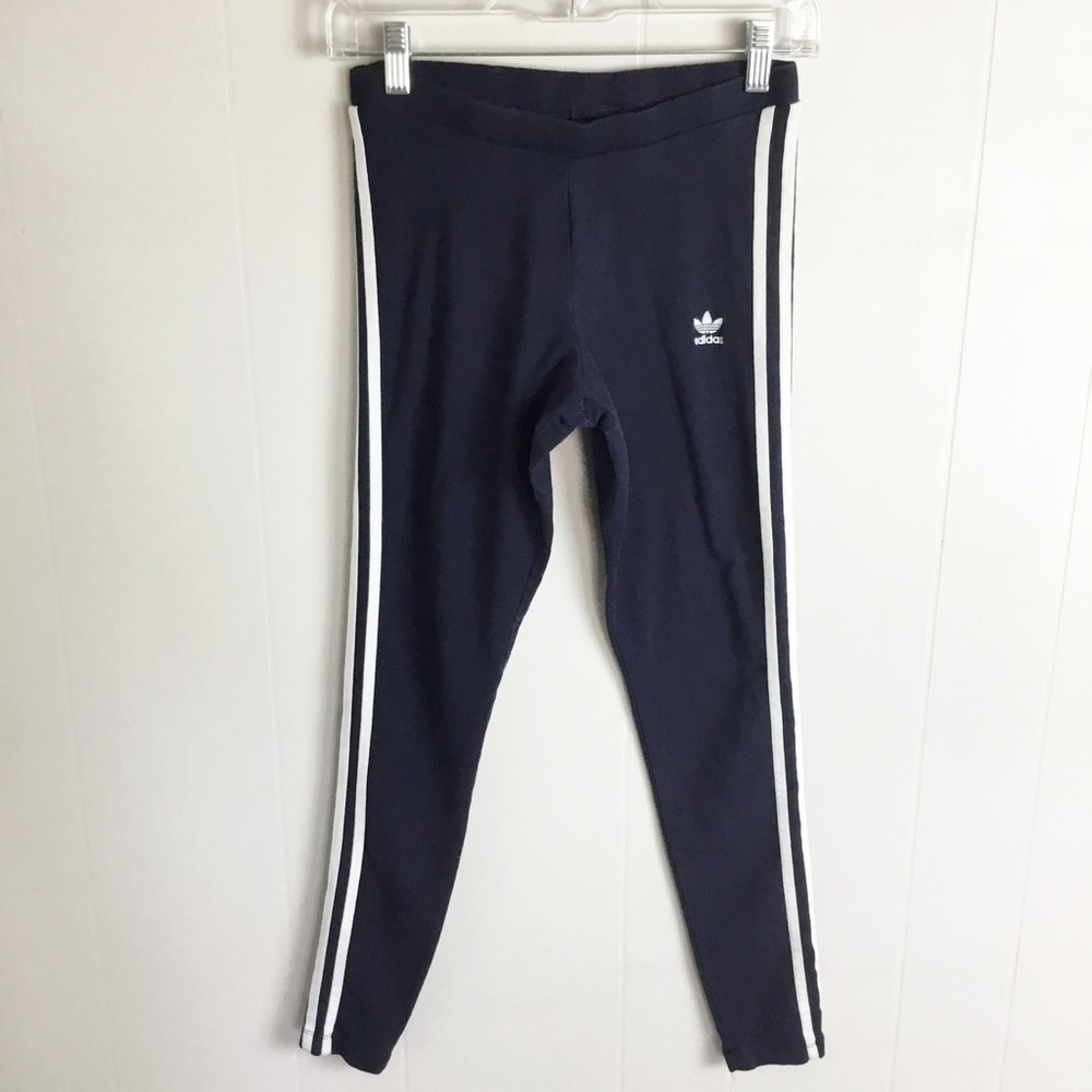 Adidas Adicolor Classics 3-Stripe Tights Woman’s Small Blue White Leggings